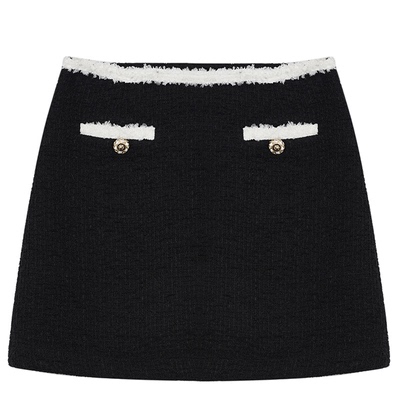 夹棉小香保暖大小姐外套半裙套装