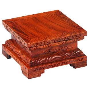 整实木奇泰山石头玉崖柏根雕刻摆件文玩花瓶佛像盆景挖槽底座托架