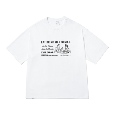 大排档手绘图案250g新疆棉短袖T