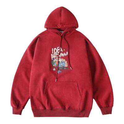 港仔文艺男美式重磅连帽卫衣男生