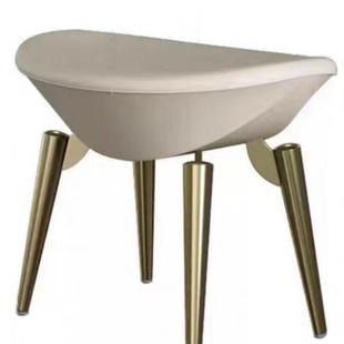 客厅轻奢梳妆台金元宝凳真皮不锈钢化妆凳简约现代小户型2026新款