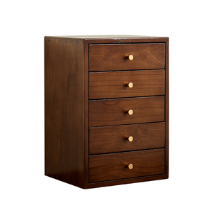 实木桌面抽屉收纳盒化妆品杂物整理盒梳妆台桌上储物盒子置物柜