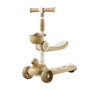 卡皮巴拉滑板车3到6岁2025新款儿童款宝宝平衡车小孩滑滑车防侧翻