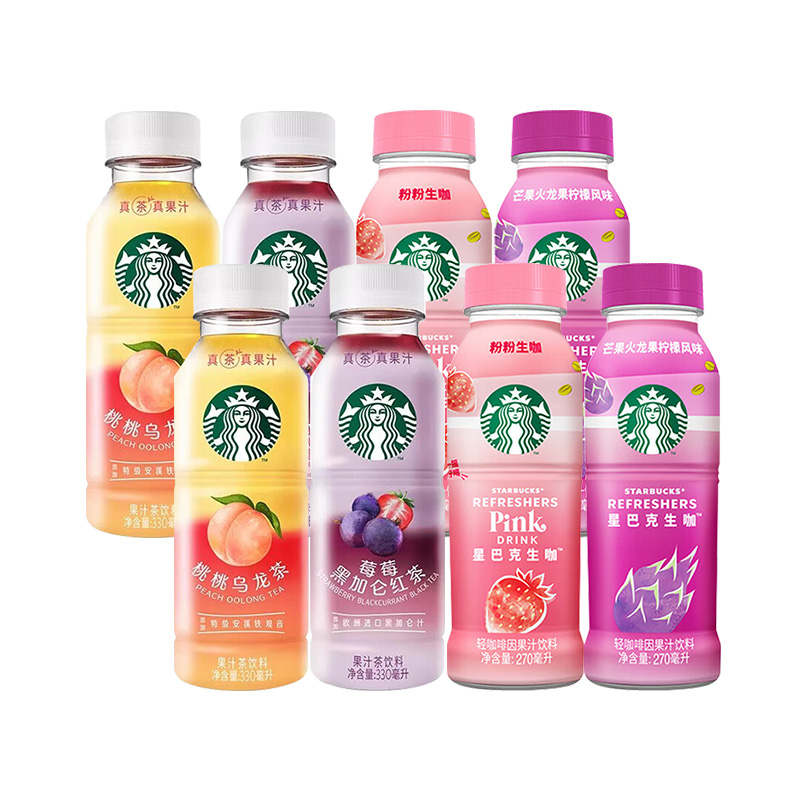 星巴克生咖轻咖啡因进口椰浆果汁芒果火龙果轻咖啡因果汁茶饮料