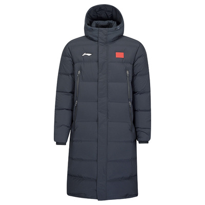 李宁长款运动羽绒服国标黑