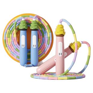 特步竹节跳绳儿童小学生专用幼儿园大班初学者中学考试不打结绳子