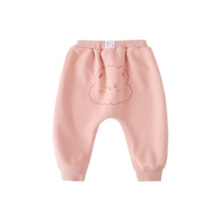 婴儿大pp裤宝宝加绒裤子大屁屁裤女宝春秋儿童一体绒外穿加厚春款