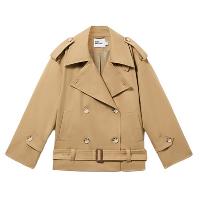 self-portrait短款复古风衣外套