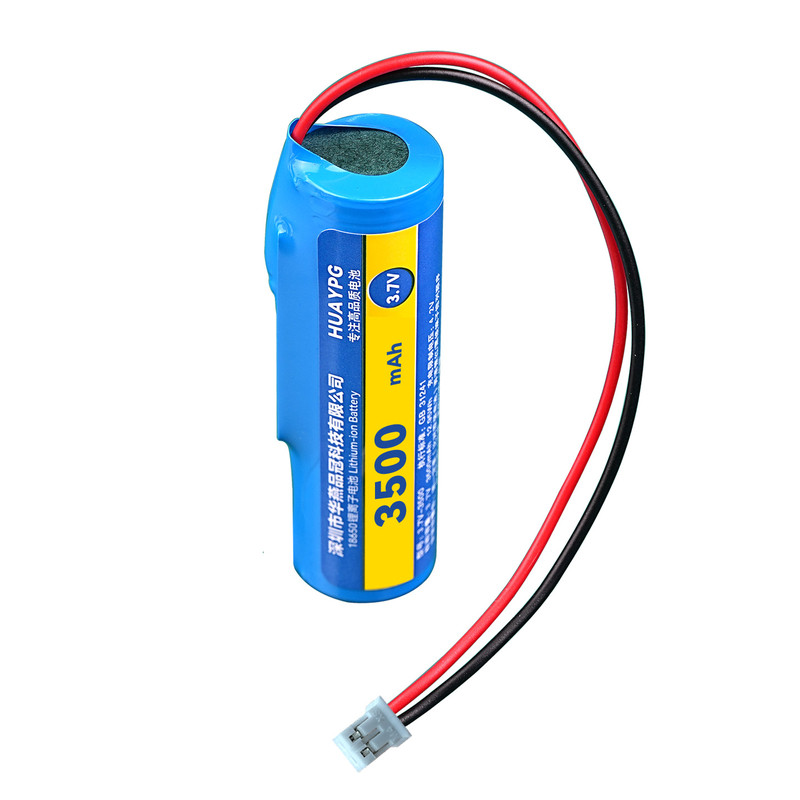 3.7V锂电池18650风扇太阳能灯头灯大容量可充电PH2.0插头带保护板