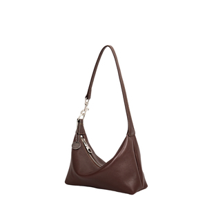 哈弘新款植鞣头层牛皮hobo腋下包斜挎包复古风简约百搭真皮小众包