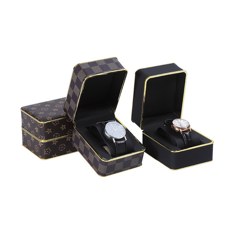 跨境新款手表盒高级感手表批发手表女士展示PU皮质盒子男包装盒