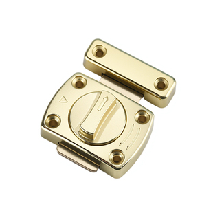 免打孔防盗门插销方形门闩旋转左右锁扣反锁门锁黑色门栓安全卡扣