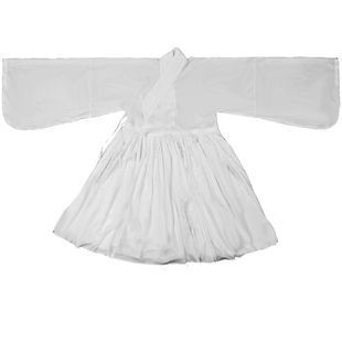明制贴里衬袍纯白色汉服复原版孔府春夏秋冬款道袍圆领内搭马牙褶