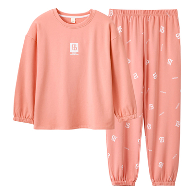 2025新款春秋长袖韩范网红风棉质女士胸垫睡衣家居服套装 YS-7802