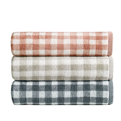 无印良品纯色全棉男女士洗澡浴巾