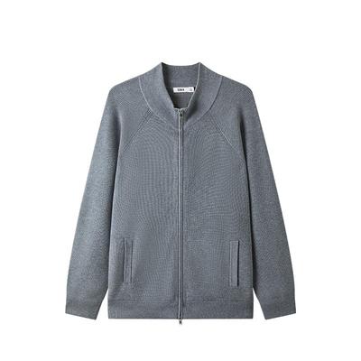 森马纯色开衫外套小高领毛衣男款