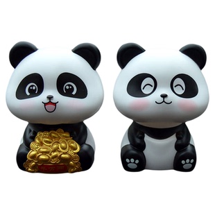 太阳能自动点头国宝熊猫汽车摆件车内饰品车载仪表中控台装饰用品