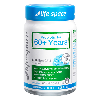 澳洲进口lifespace益倍适60+中老年人益生菌调理肠胃肠道年底送礼