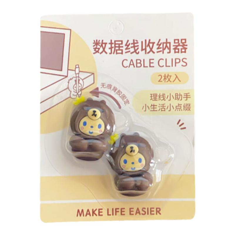 可爱桌面理线器固定器强力粘钩