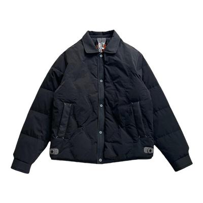 假两件设计感翻领轻薄款羽绒服男