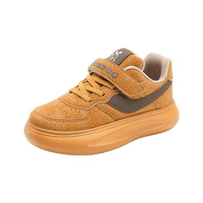 巴布豆男童鞋子儿童休闲板鞋春秋款轻便软底皮面运动鞋男孩跑步鞋