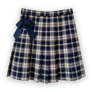 中牌制服馆 空谷JK制服毛料格裙校供感百褶裙少女学院风半身短裙