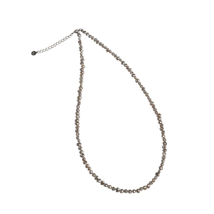 TYUSHA稀有真多麻灰色强光天然巴洛克极小珍珠项链锁骨链简约颈链