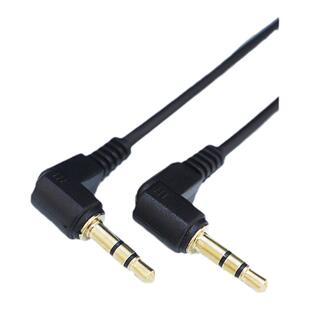 DC3.5mm镀金3节弯头公对公超短音频线延长线耳机线纯铜90度AUX车