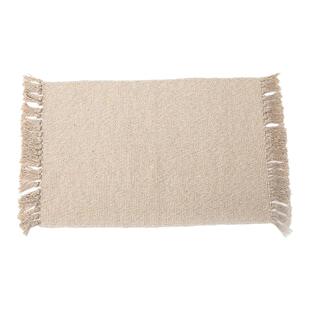 日式棉麻编织地毯薄款进门入户垫定制logo防滑客厅卧室床边垫机洗