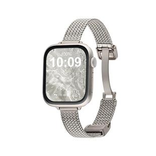 适用苹果手表S11表带新款iwatchs10磁吸高级感气质SE秋冬舒适透气s9系列编织麦穗款s8智能女生小众ultra3原装