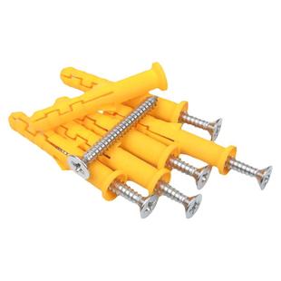 小黄鱼塑料膨胀管膨胀塞胶塞锚栓涨塞配自攻螺丝套装6/8/10MM国标