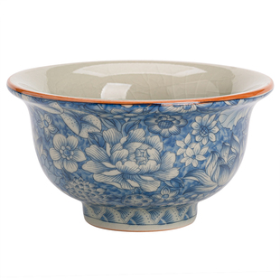 仿古汝窑繁花压手杯家用功夫茶具茶杯喝茶小杯子个人专用主人杯