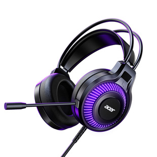 acer/宏碁头戴式电脑耳机带麦克风有线台式笔记本用电竞听身辨位