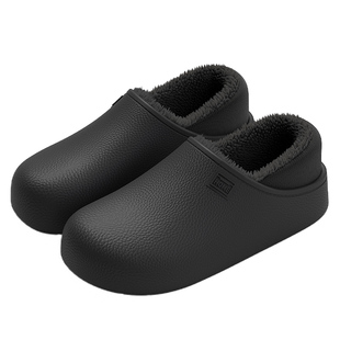 防臭棉拖鞋男士冬季2025新款外穿eva防水包跟加绒厚底保暖棉鞋男