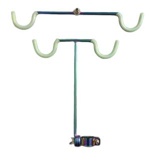 新款带齿双头竞技钓鱼不锈钢支架杆s型后挂刘大师同款架杆支架