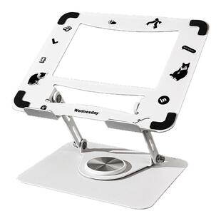 360度可旋转笔记本电脑支架桌面增高支撑架办公室学生宿舍悬空立式自由升降游戏本散热底座手提ipad平板架子