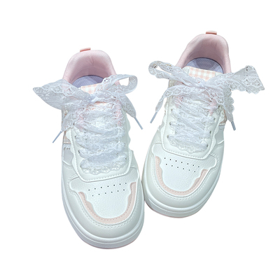 珍珠蝴蝶结鞋扣白色可拆卸芭蕾风