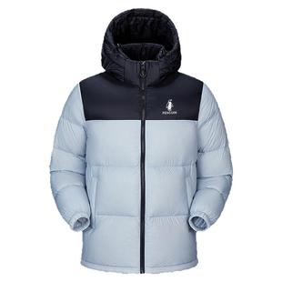 企鹅羽绒服女2026黑色面包服巨好看的初冬外套户外羽绒衣男