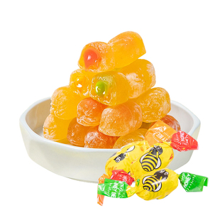 俄罗斯乌克兰风味小蜜蜂软糖爆浆夹心水果糖过新年货糖果零食批发