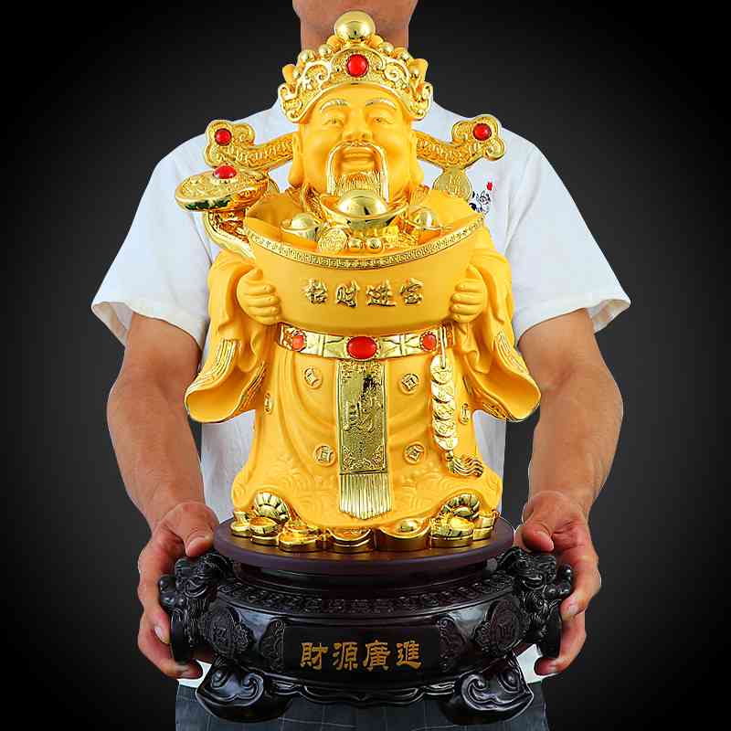 风水文财神爷摆件招财金财神爷佛像客厅家用供奉店铺开业礼品