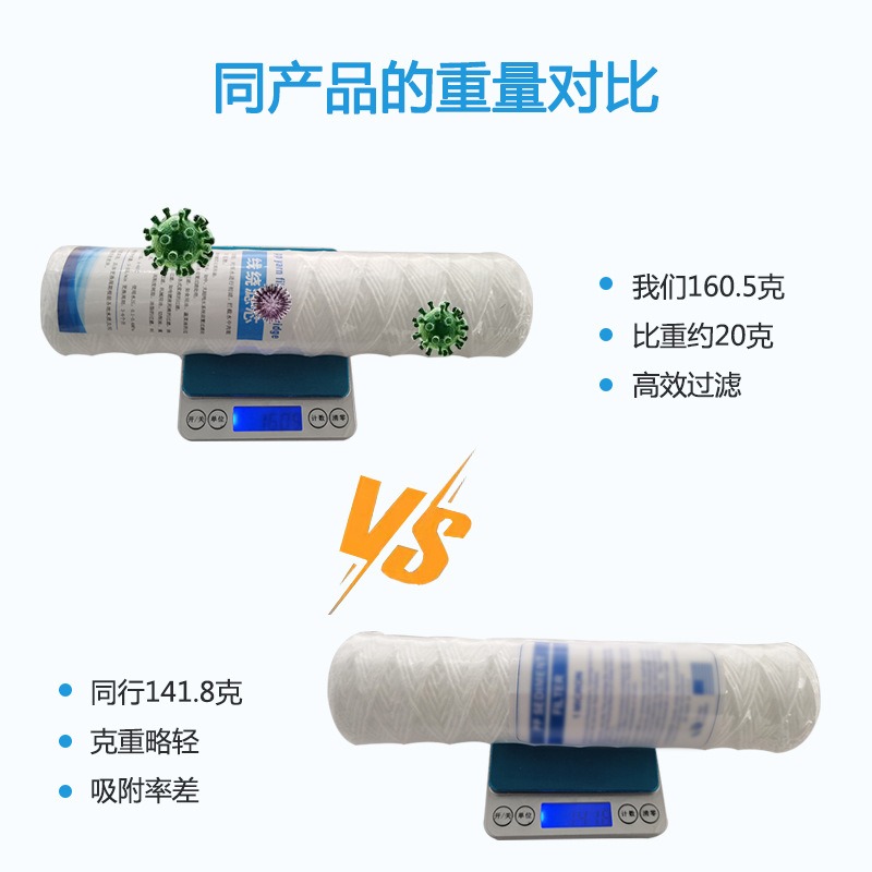 线绕滤芯10寸250mm缠绕滤芯电镀BCD冲版机精密棉芯前置循环水