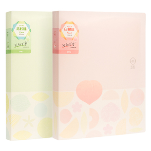 得力觅旅系列A4文件夹透明插页分页资料册文件册试卷收纳袋整理夹文件收纳盒收纳册活页夹档案夹小学生资料册