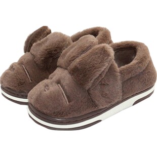 新款流氓兔棉拖鞋居家男女软底卡通可爱防滑保暖包跟亲子棉鞋冬