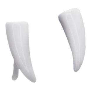 Shinma 原创吸血鬼獠牙无洞唇夹 纯白恶魔牙尖牙免打洞唇环万圣夜