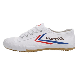 鲁泰武术鞋儿童武术专用鞋训练鞋练功鞋太极鞋帆布小白鞋大波纹鞋