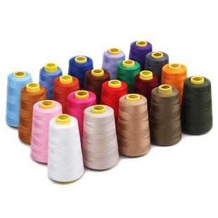 优质402缝纫机线宝塔线家用手缝细线彩色白线涤纶缝衣线diy手工线