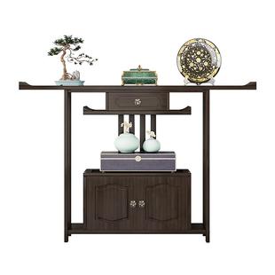 新中式玄关桌入户正对门条案客厅隔断柜非实木复古屏风柜2024新款