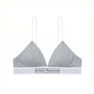 摩登引力带法式内衣女小胸运动美背挂脖无痕性感三角杯文胸棉秋冬