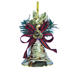 圣诞节装饰品欧美款金色圣诞铃铛圣诞树挂件墙挂门挂吊顶装饰