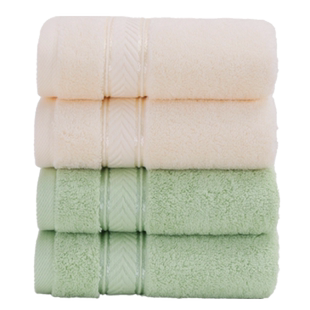 钟牌414纯棉毛巾2条装素色缎档缎边 高克重145克厚实吸水毛巾1134